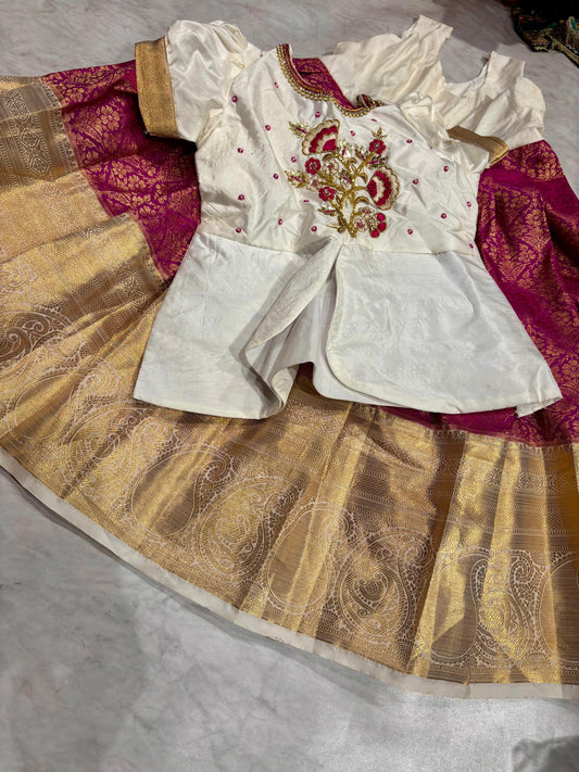 Kids Kanchi Pattu Lehenga