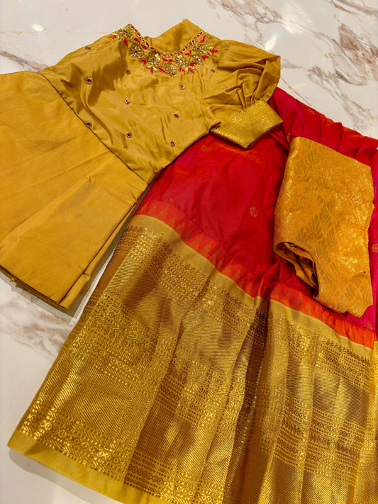 Kids Kanchi Pattu Lehenga