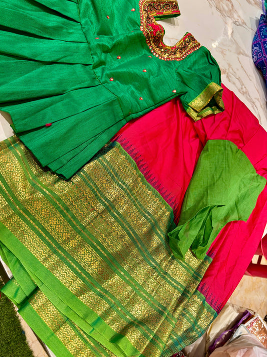Kids Kanchi Pattu Lehenga