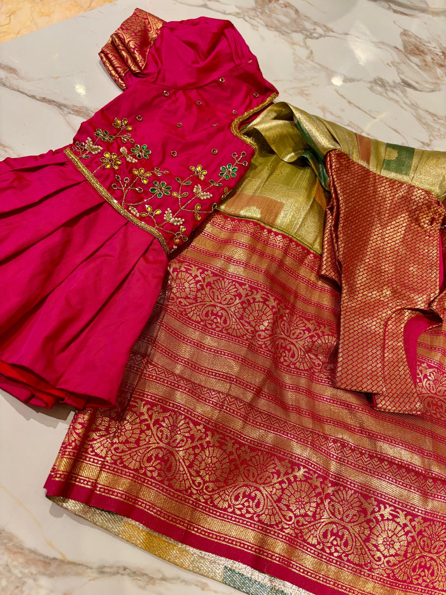 Kids Kanchi Pattu Lehenga