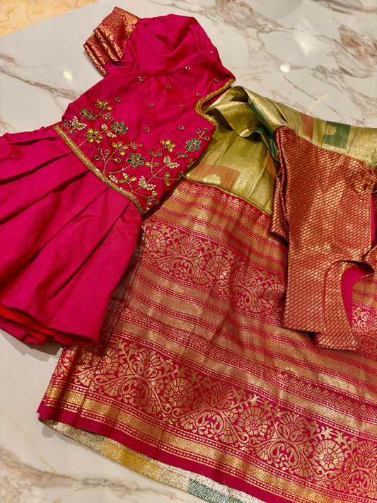 Kids Kanchi Pattu Lehenga