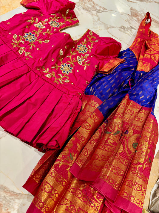 Kids Kanchi Pattu Lehenga