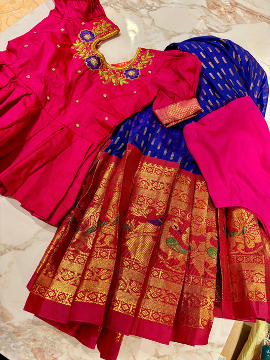 Kids Kanchi Pattu Lehenga