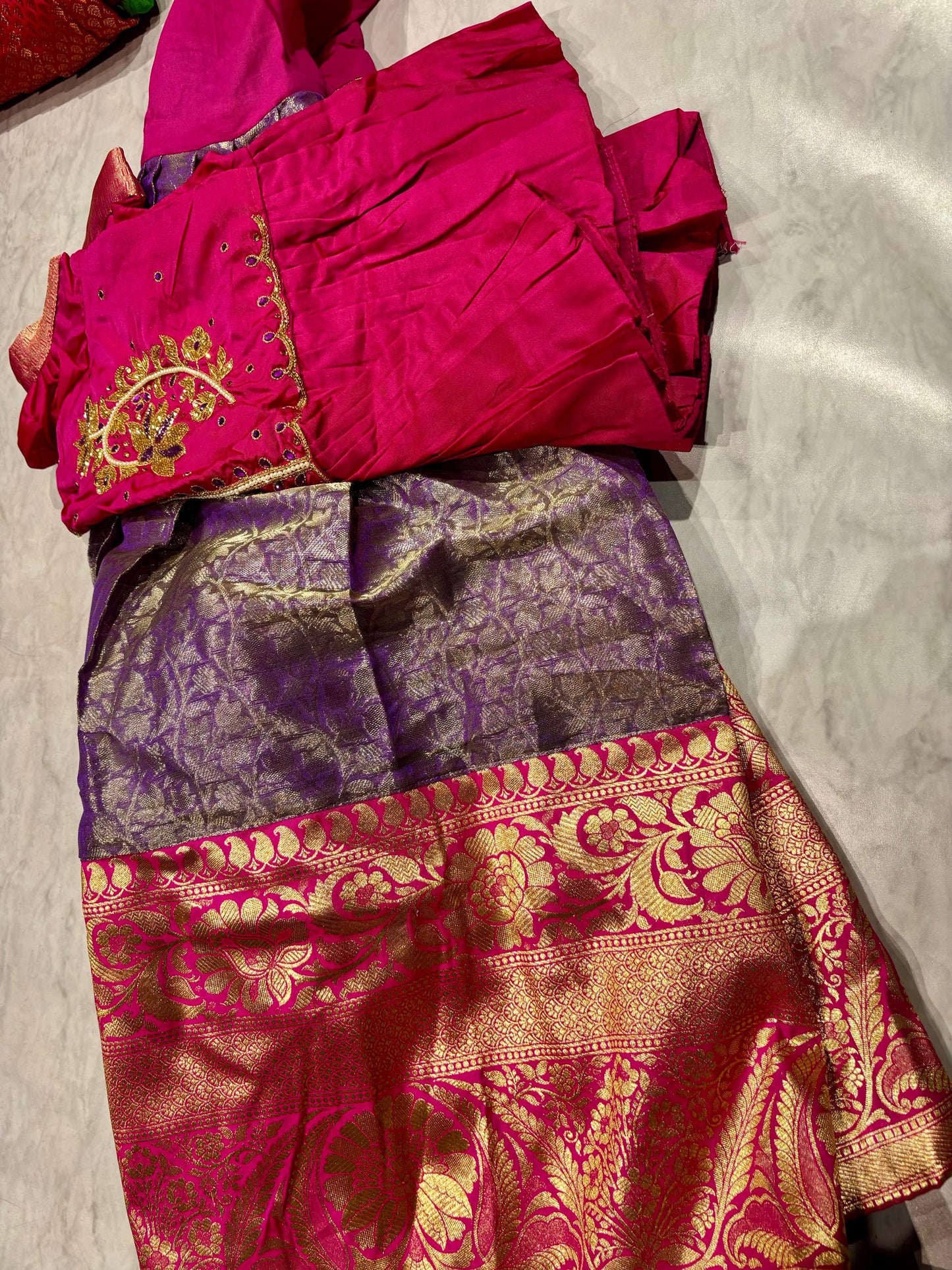Kids Kanchi Pattu Lehenga