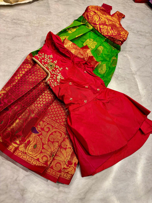 Kids Kanchi Pattu Lehenga