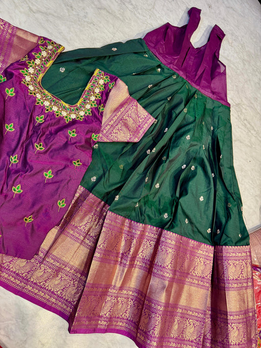 Kids Kanchi Pattu Lehenga