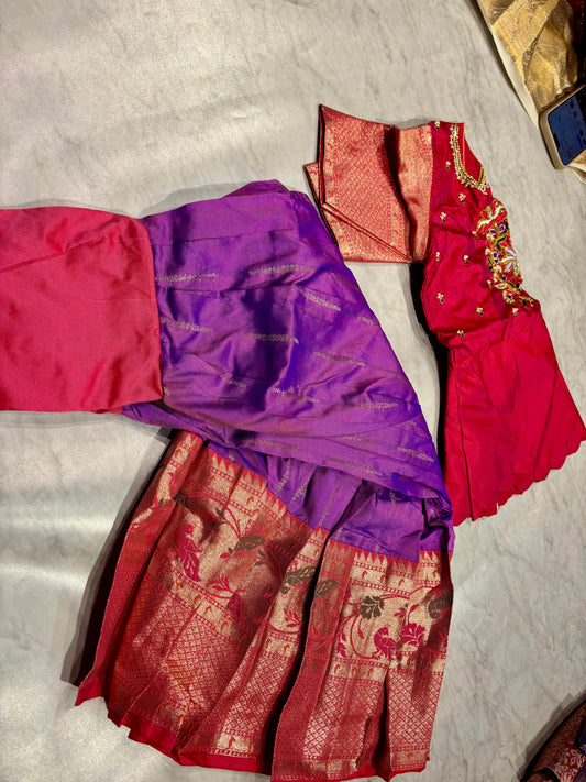 Kids Kanchi Pattu Lehenga