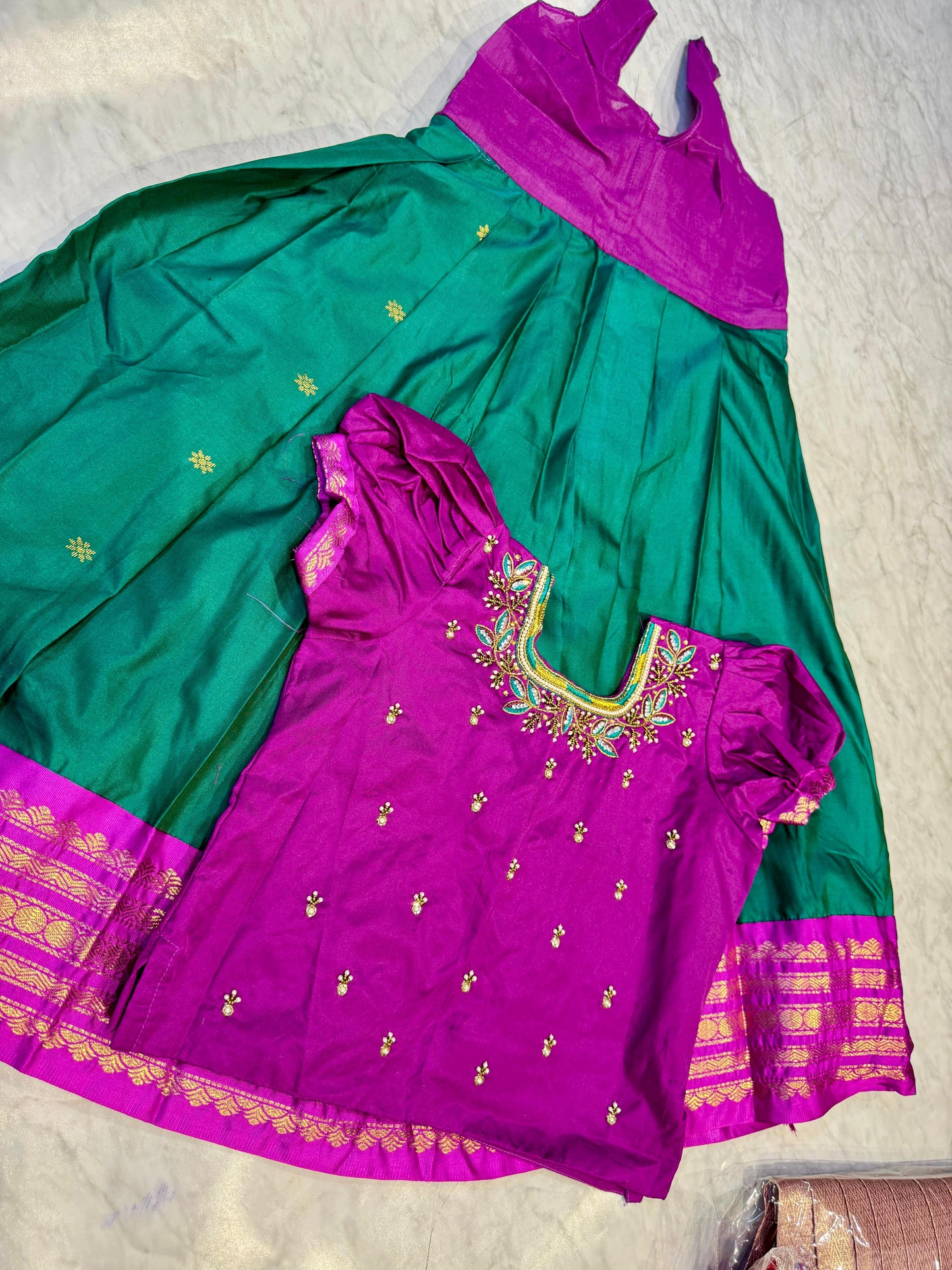 Kids Kanchi Pattu Lehenga