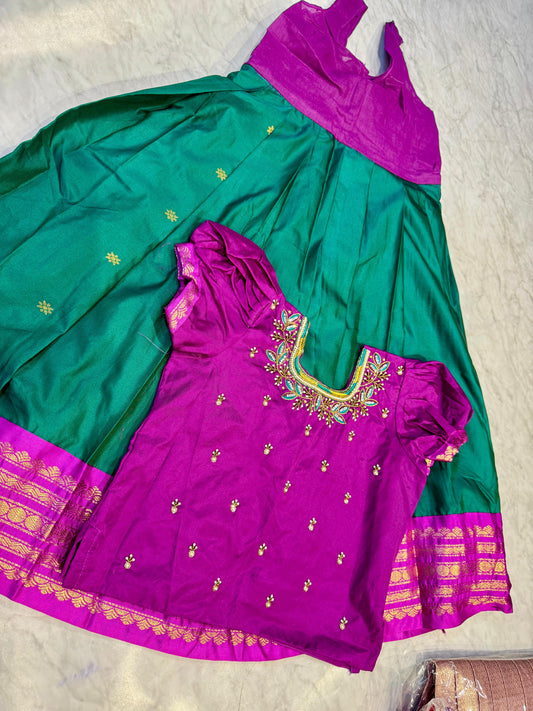 Kids Kanchi Pattu Lehenga