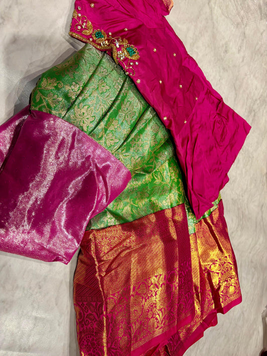 Kids Kanchi Pattu Lehenga