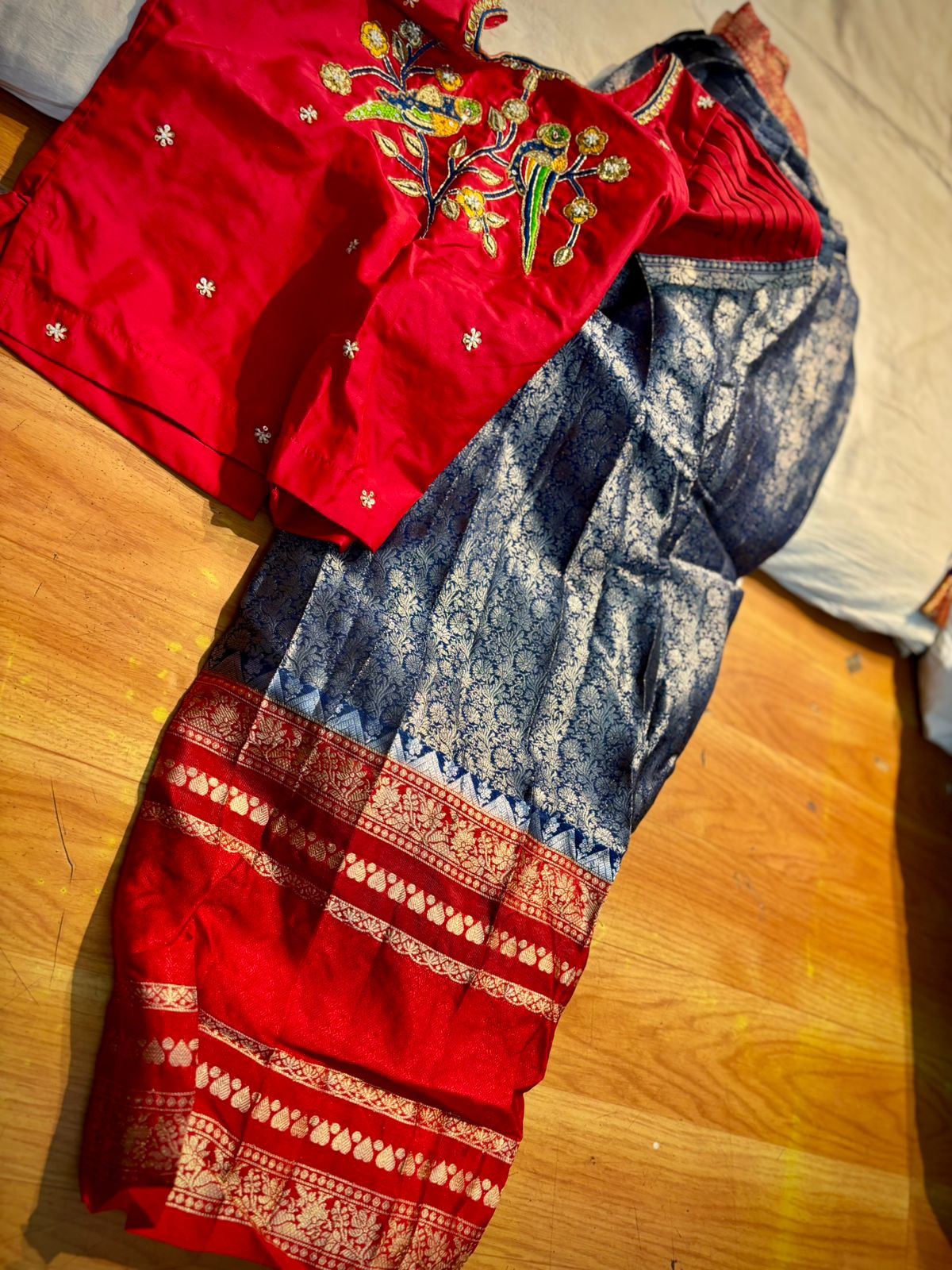 Kids Ready To Wear Kanchi Pattu Lehenga 7-13 Yrs