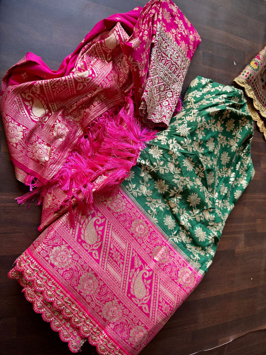 Semi Stiched Lehenga Discount Sale