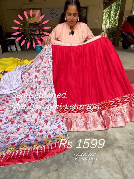 Mangalagiri Semi Stitched Lehenga
Saree
Budget Saree
Nice Saree
Gift for Mother Present for Mother
Gift for mom Present for Mom
Gift for Gf  Present for Gf