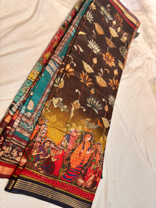 Maslin Pure Silk Saree