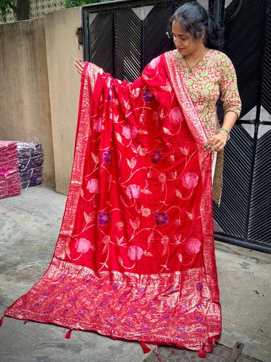 Meena Weaves Moonga Saree