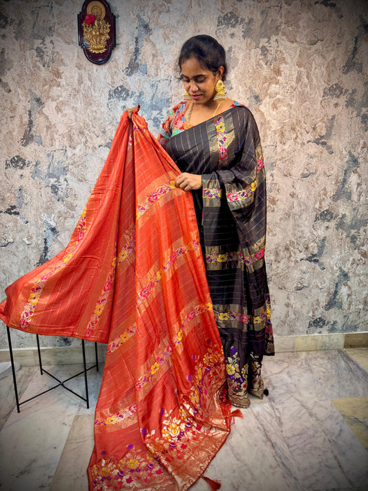 Moonga Pattu Saree