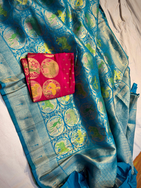Moonga Vanavihar Pattu Saree