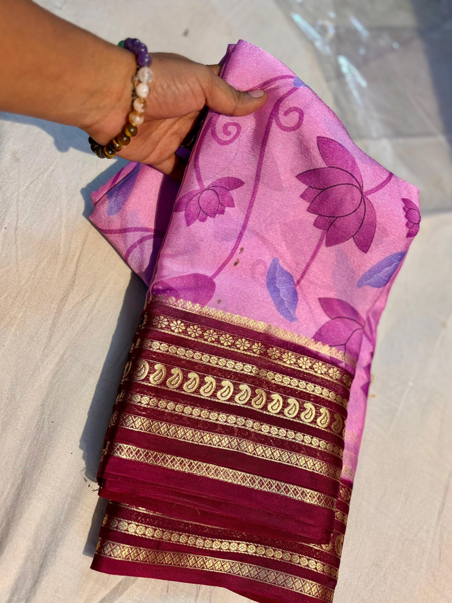 Mysore Crape Silk Saree