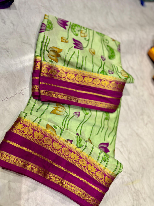 Mysore Crepe Silk Saree