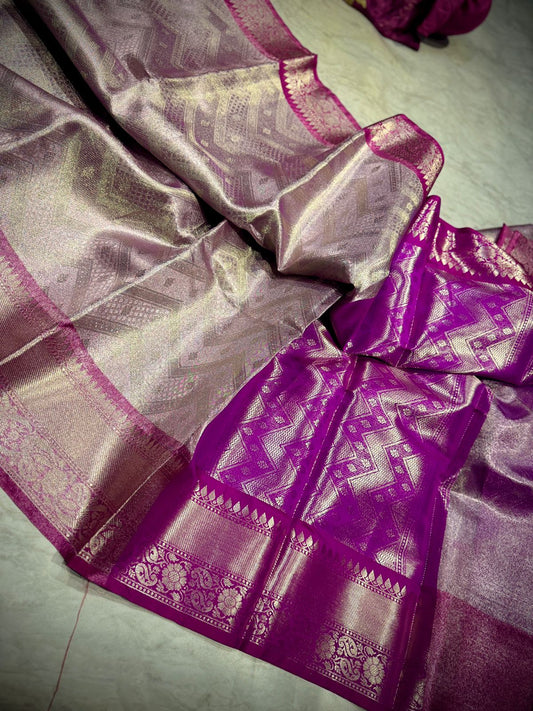 One Gram Glass Tissue Saree