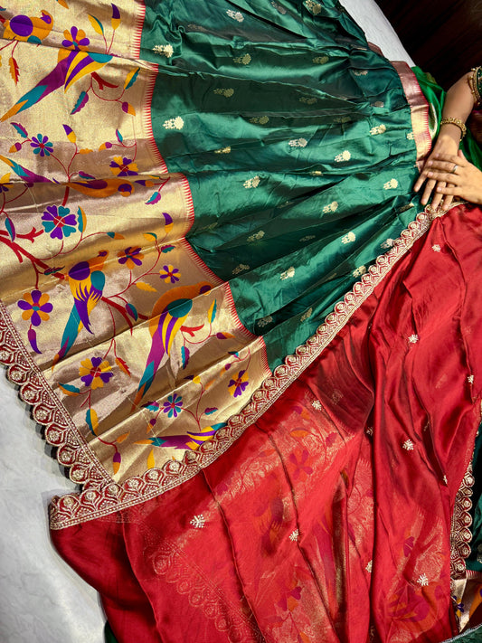Paithani Semi Stitched Lehenga