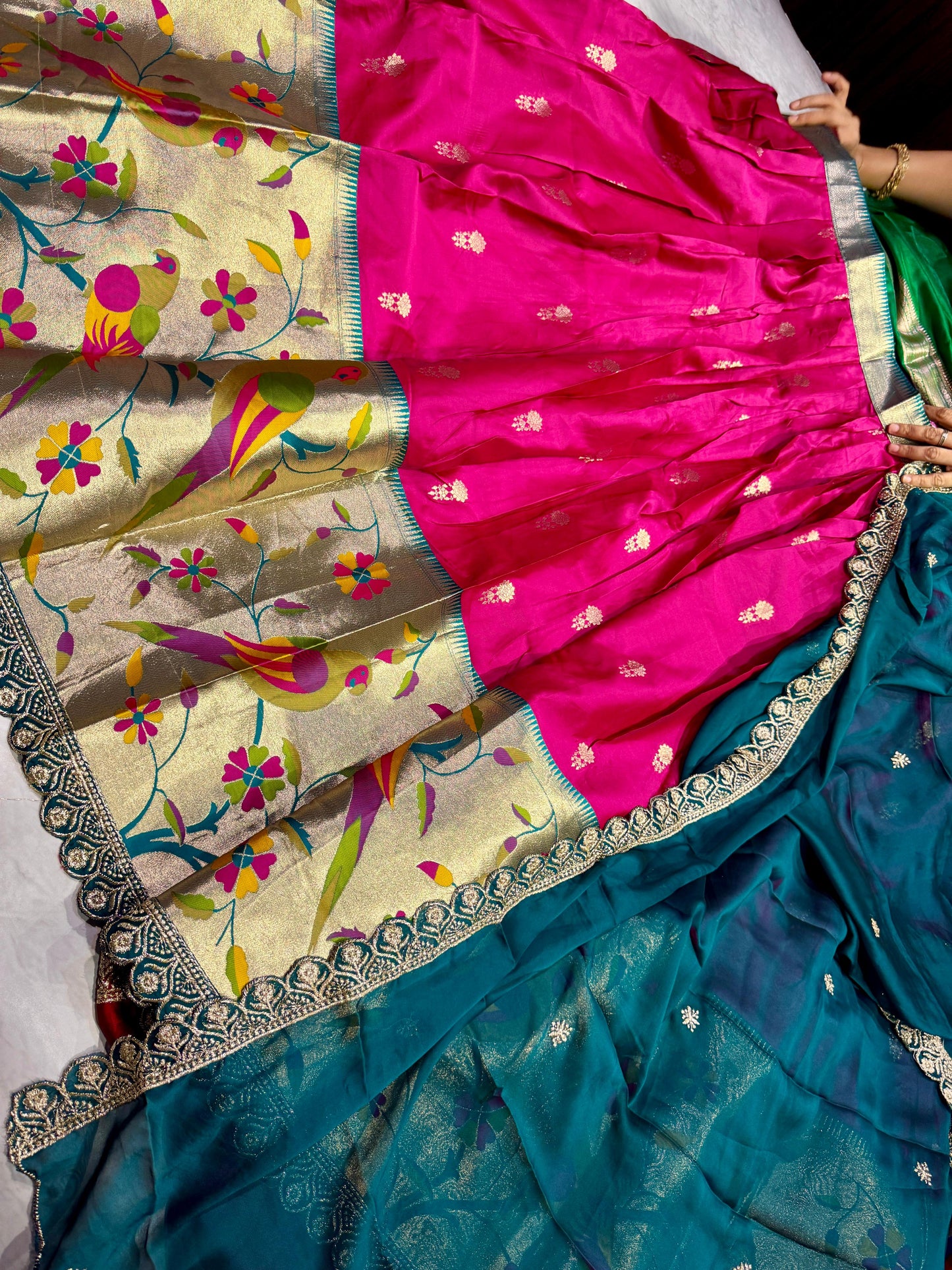 Paithani Semi Stitched Lehenga