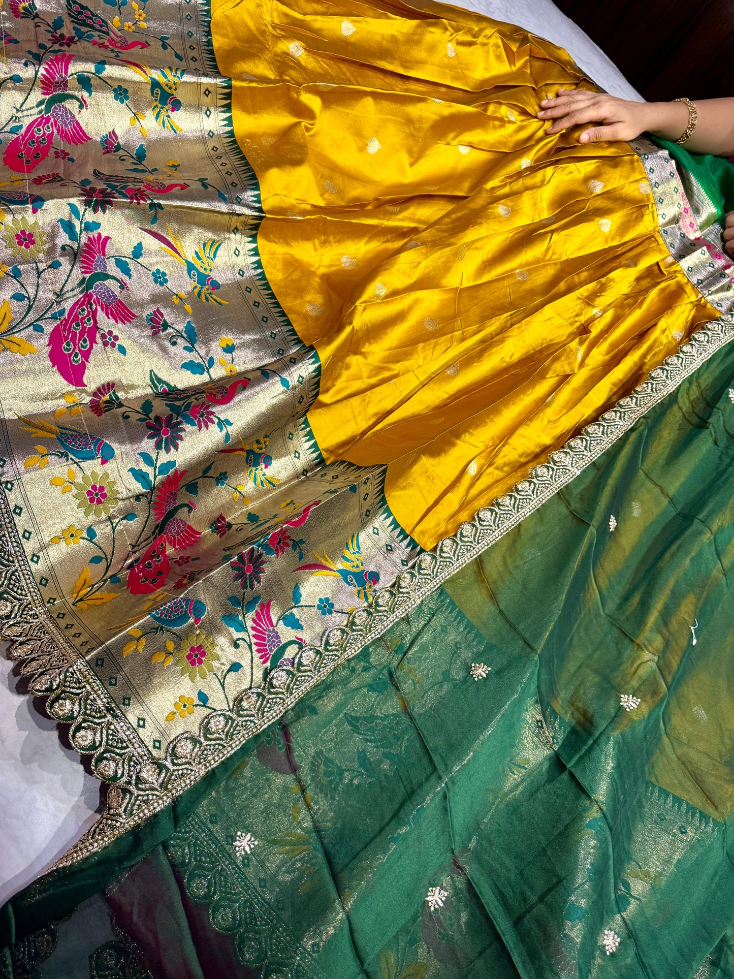 Paithani Semi Stitched Lehenga