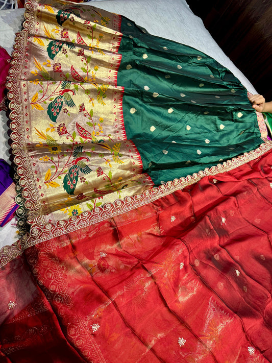 Paithani Semi Stitched Lehenga