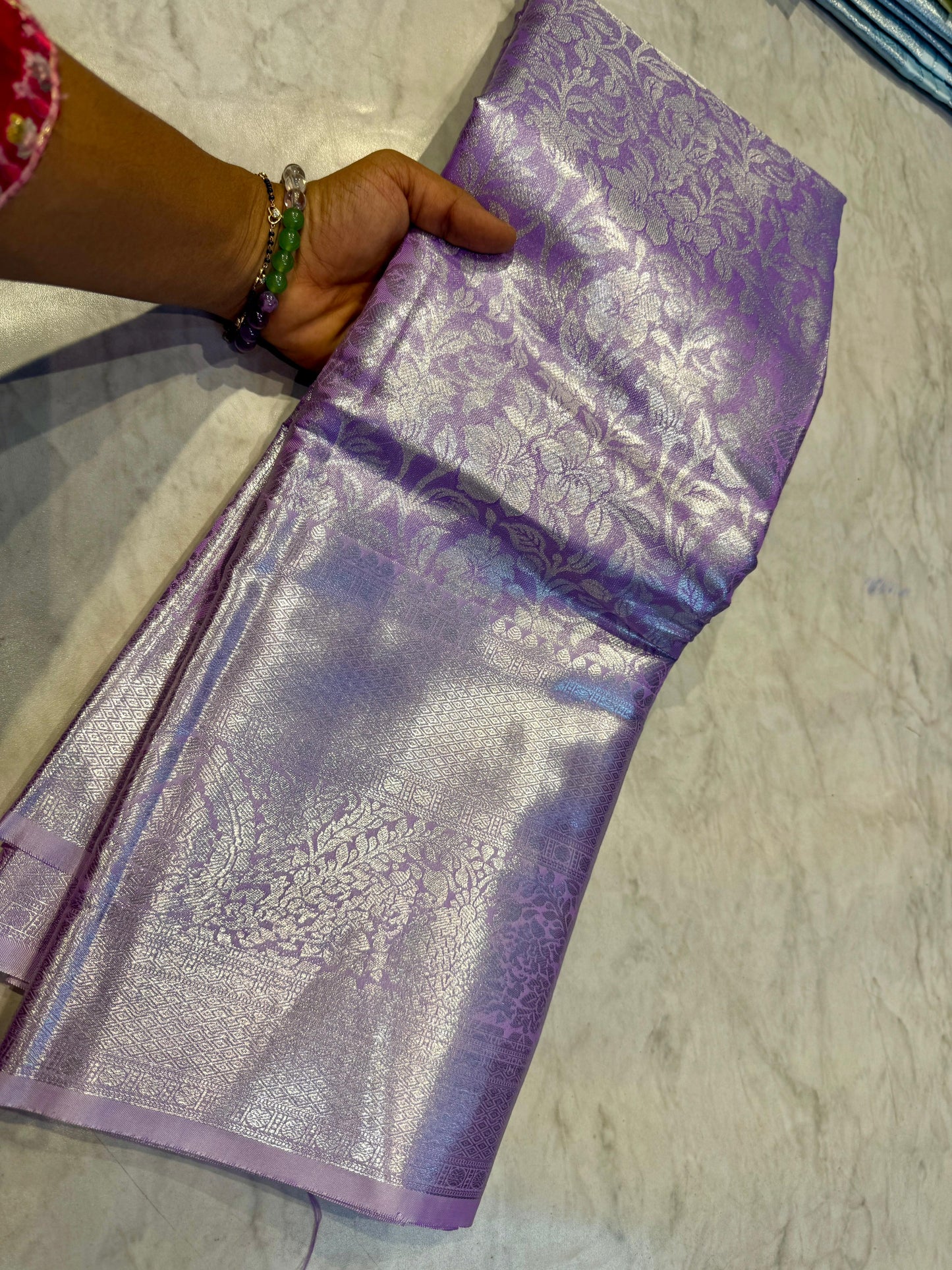 Pastel Kanchi Pattu Saree