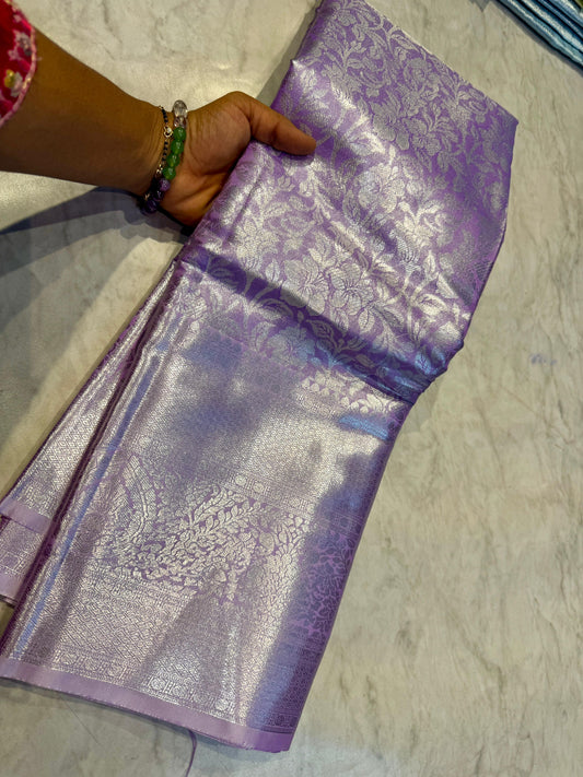 Pastel Kanchi Pattu Saree