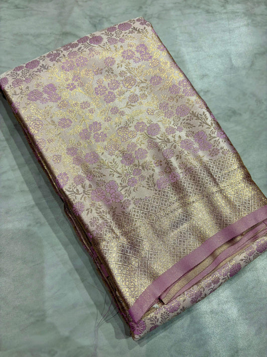 Pastel Kanchi Pattu Saree