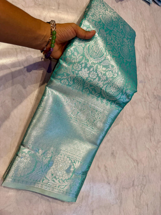 Pastel Kanchi Pattu Saree