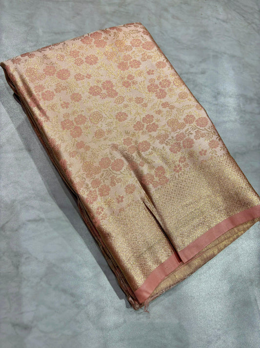 Pastel Kanchi Pattu Saree
