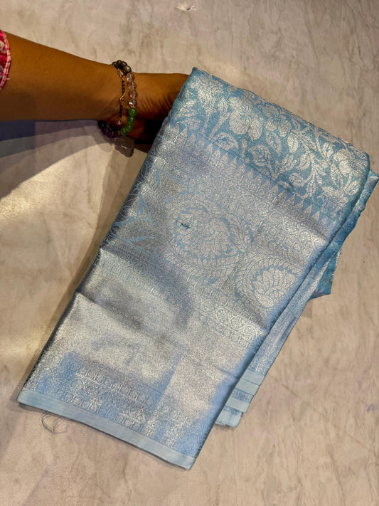 Pastel Kanchi Pattu Saree