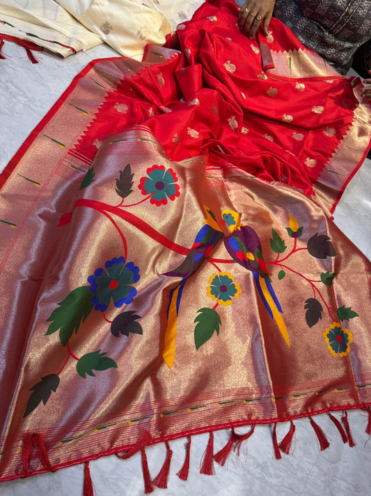 Pastel Paithani Pattu Saree