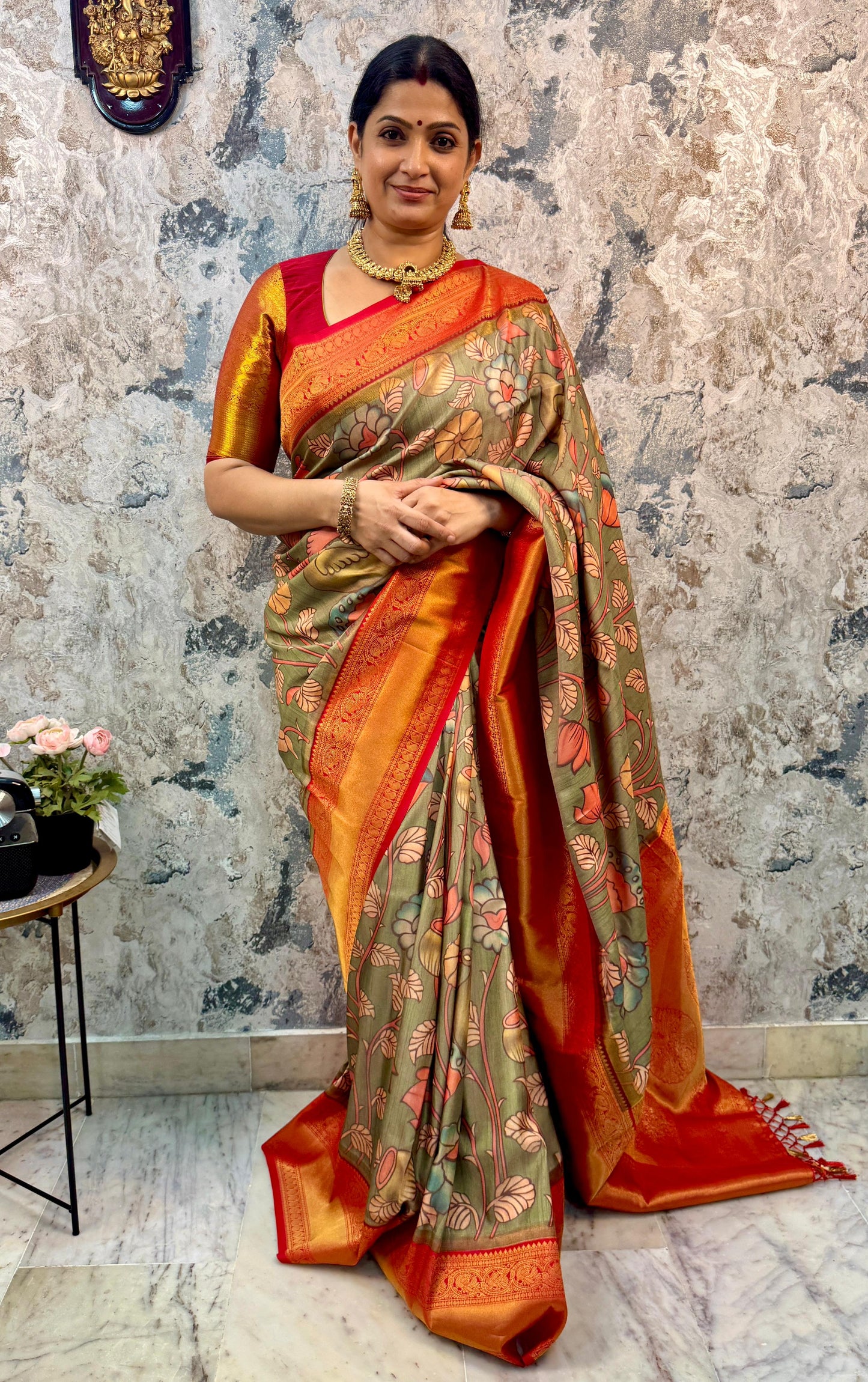 Pen Kalamakri Saree