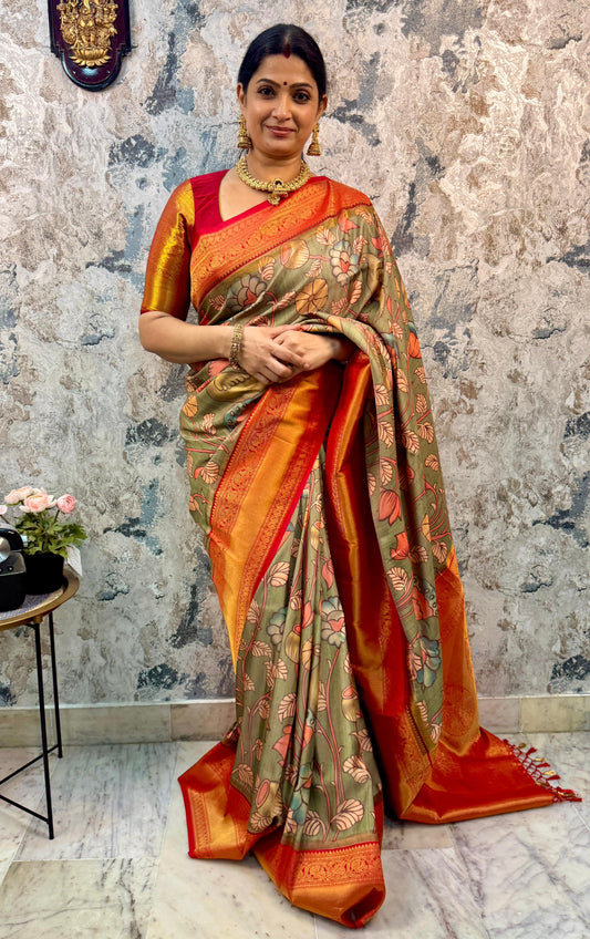 Pen Kalamakri Saree