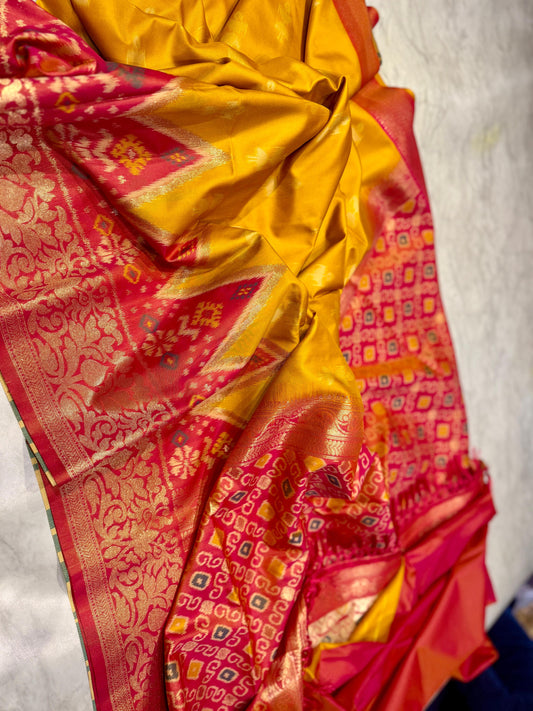 Pochampally Ikkath Soft Silk Saree