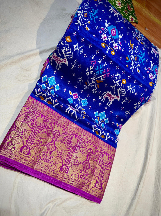Pochampally Ikkath Soft Silk Saree