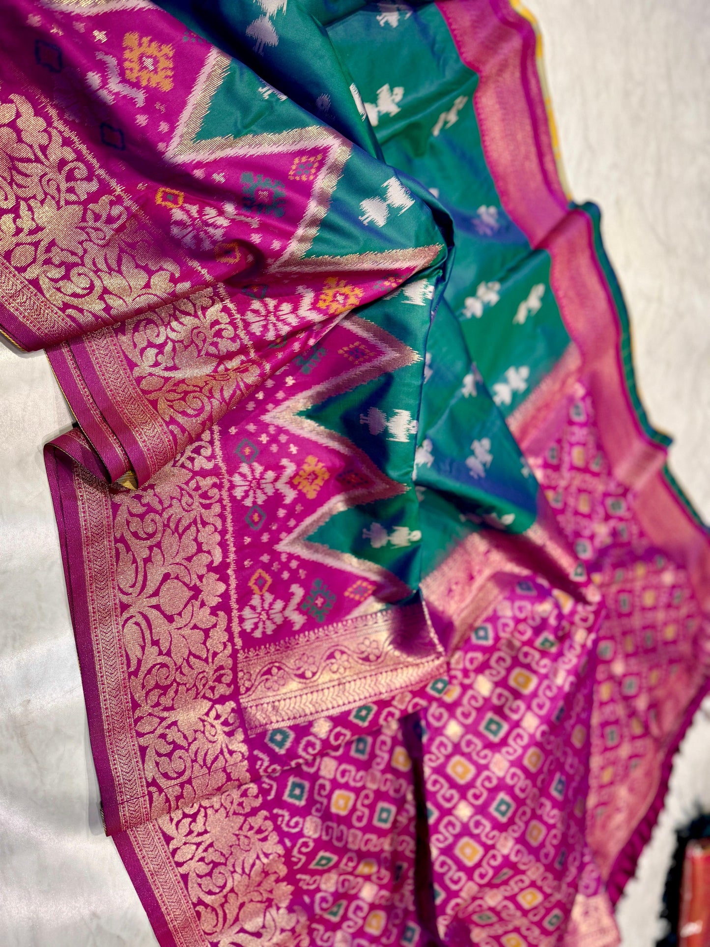 Pochampally Ikkath Soft Silk Saree