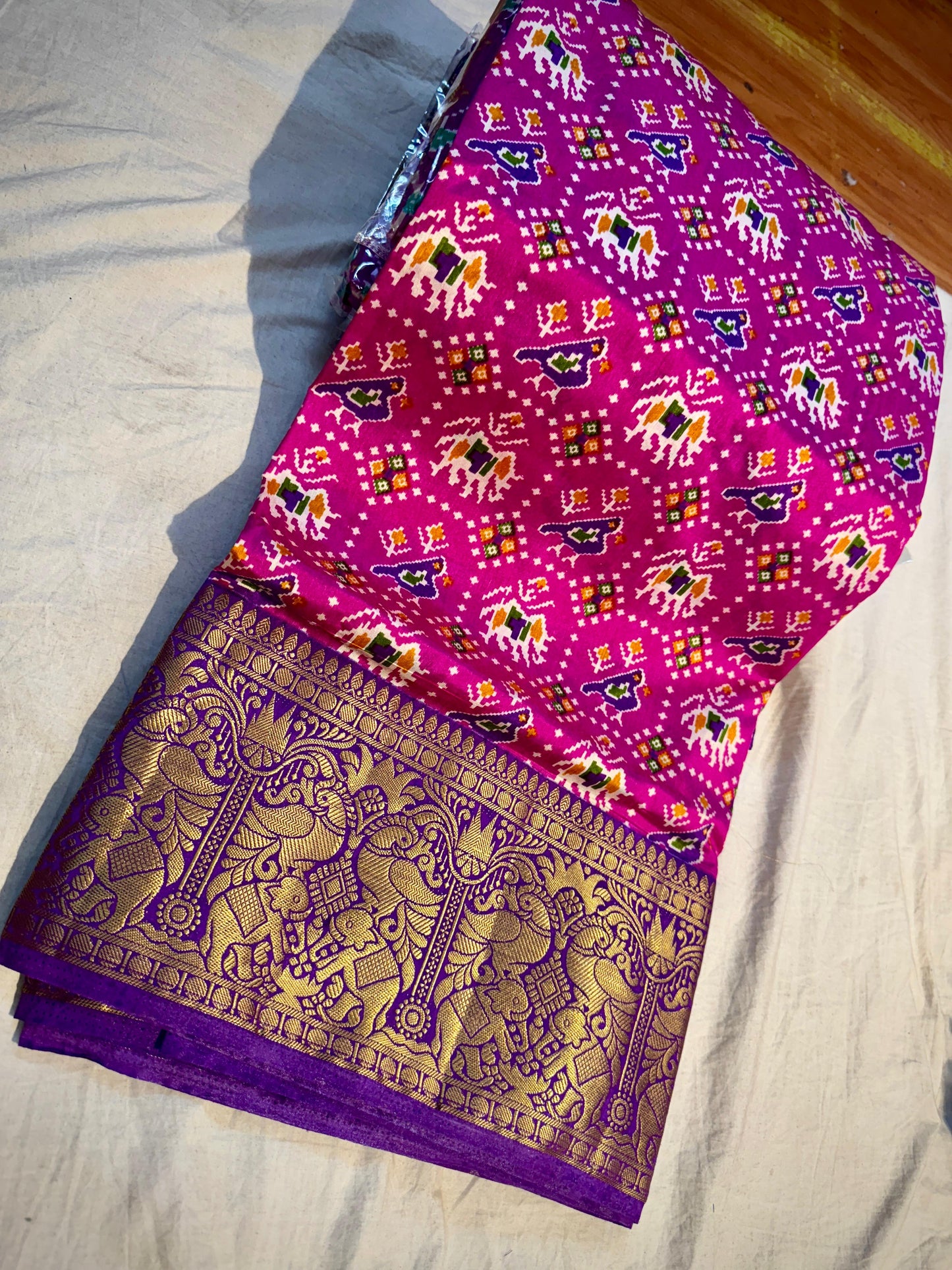 Pochampally Ikkath Soft Silk Saree