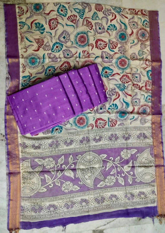 Pen Kalamkari Dress Material