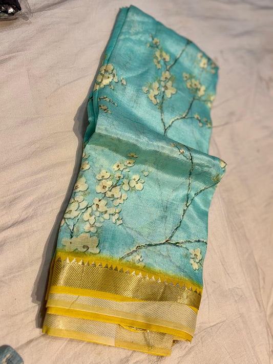 Pure Handloom Mangalagiri Pattu Saree