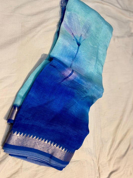 Pure Handloom Mangalagiri Pattu Saree