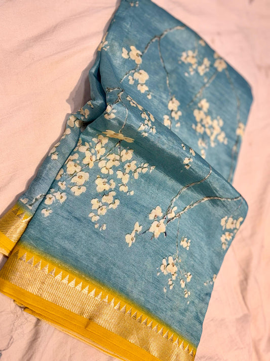 Pure Handloom Mangalagiri Pattu Saree