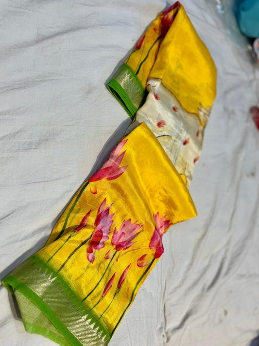 Pure Handloom Mangalagiri Pattu Saree