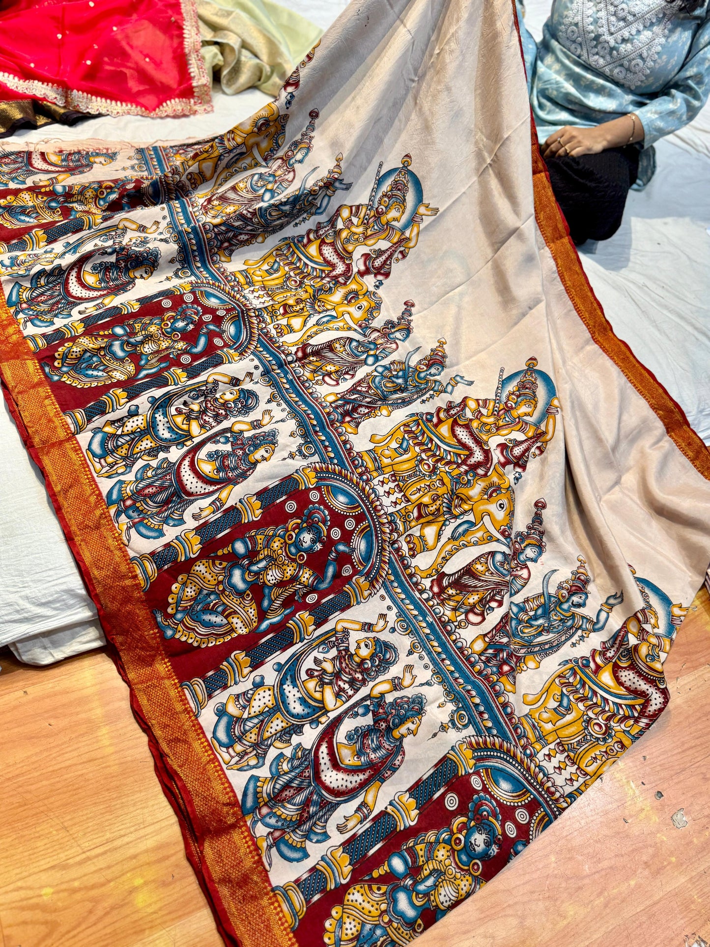 Pure Pen Kalamakri Saree
