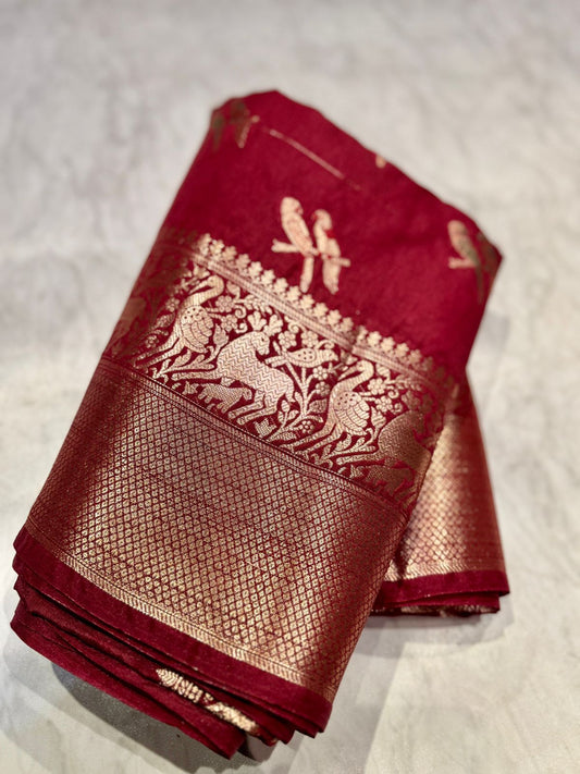 Raw Mango Silk Saree