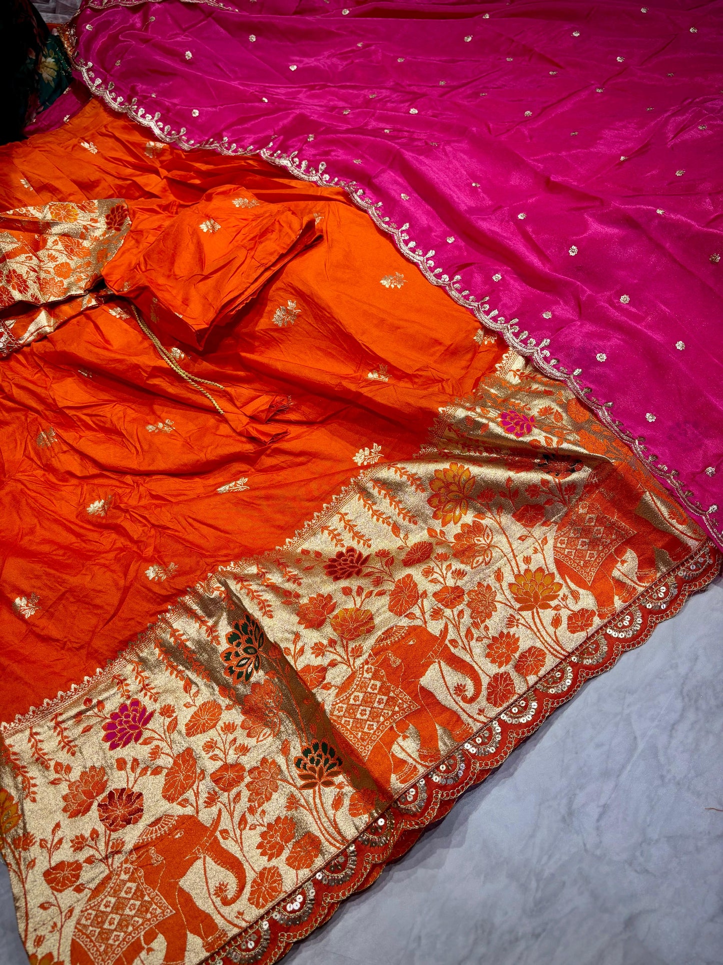 Ready To Wear Banarasi Pattu Lehenga