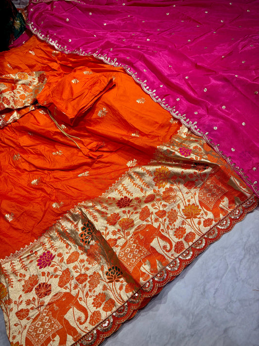 Ready To Wear Banarasi Pattu Lehenga